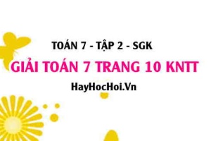 Giải Toán 7 trang 10 Kết nối tri thức Tập 2 SGK